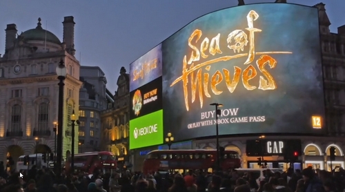 Для продвижения игры Rare's Sea Thieves в Лондоне Microsoft выбрала Piccadilly Lights