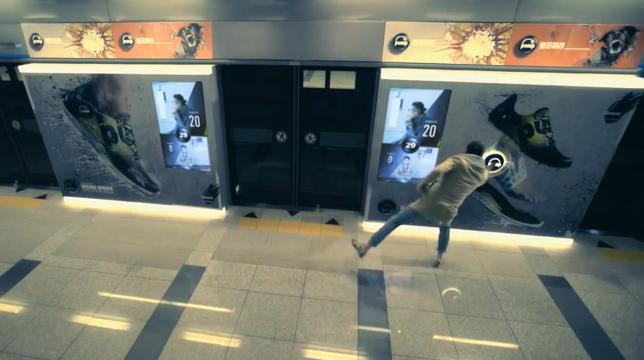 Reebok предложил пассажирам корейского метрополитена подвижные игры