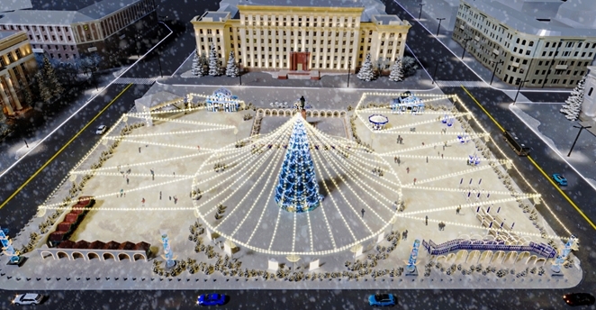 Мэрия Воронежа ищет подрядчика для новогоднего и рождественского оформления главной площади города