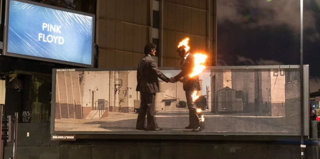 Просто и ярко: в Лондоне прошла ooh-кампания переиздания альбома Wish You Were Here рок-группы Pink Floyd