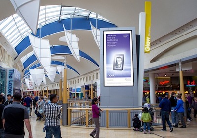 JCDecaux запустила очередную сеть цифровых экранов в торговых центрах Великобритании