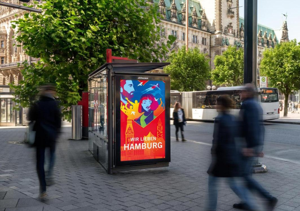 JCDecaux будет размещать наружную рекламу на остановках в Гамбурге ещё 15 лет