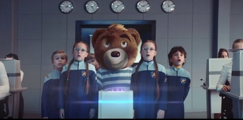 Медвежонок Барни собирает первый детский звездный экипаж