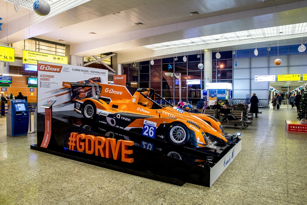 Гоночный болид G-Drive Racing поможет пассажирам аэропорта Шереметьево попасть на автодром в Сочи