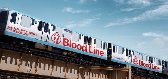 Агентство We Are Unlimited превратило Красную линию метрополитена Чикаго в «Линию крови»