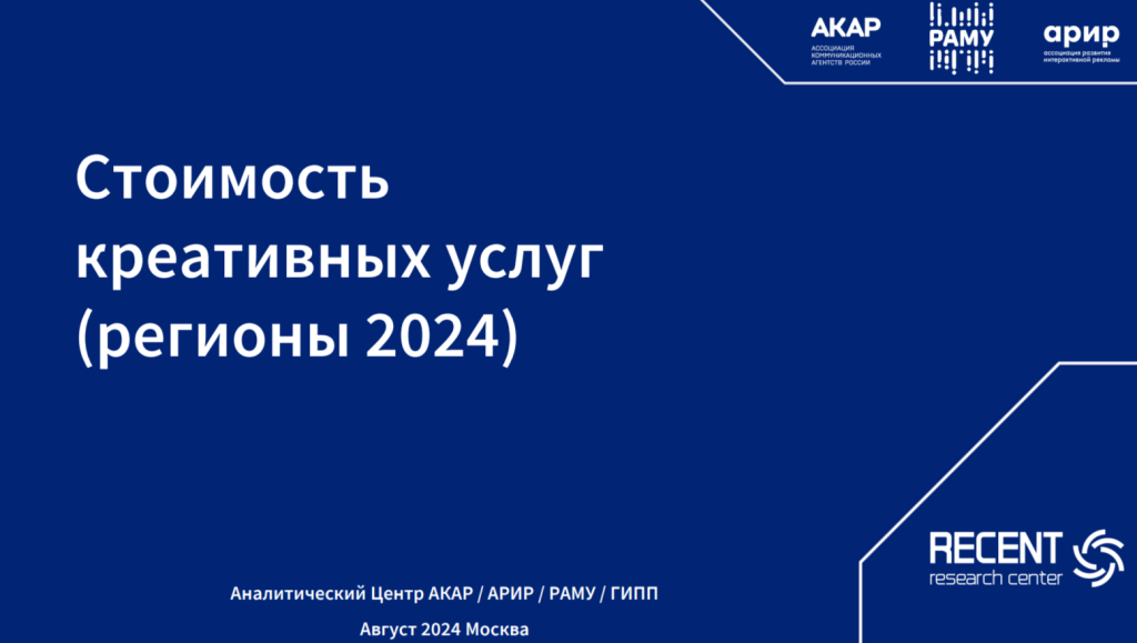 Рост стоимости креативных услуг в 2024 году в регионах в среднем составил 48%