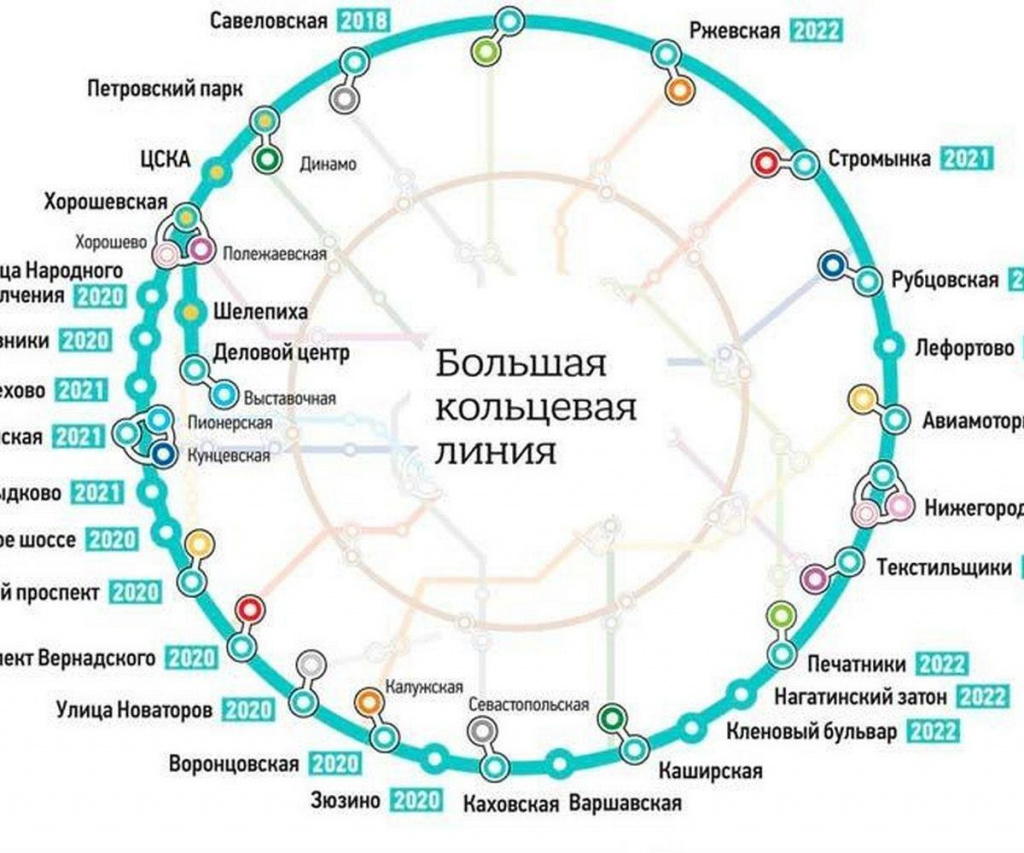 Карта метрополитена и мцд москвы